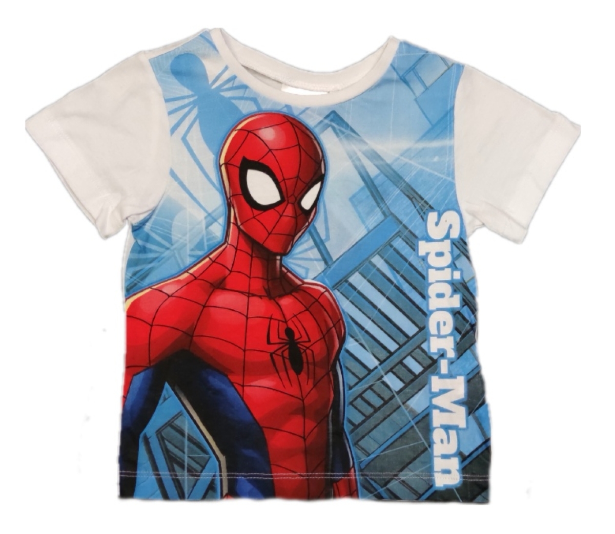 Spiderman T-Shirt Weiß-Blau